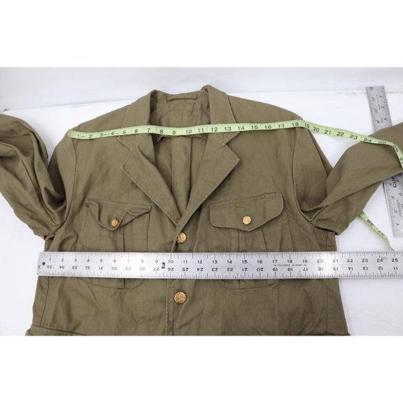 Former japanese Army nakata Replica jacket mens 1 Tokyo ueno golden button green - Picture 11 of 15